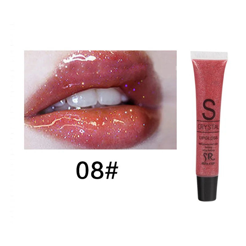 Glitter Liquid Lipstick Long Lasting Waterproof Moisturizing Candy Color Lip Gloss