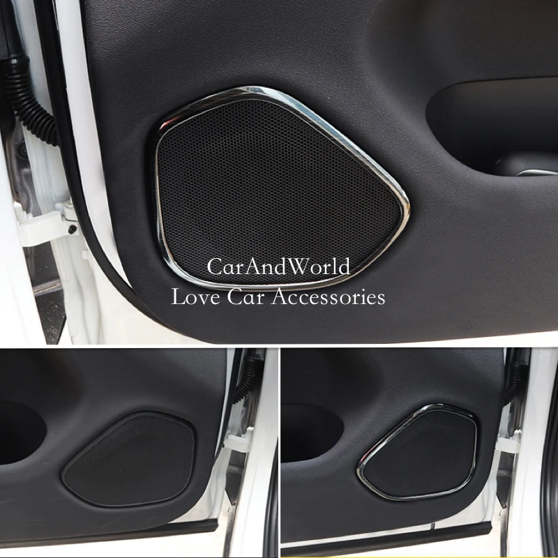 

Volvo XC60 2018 - 2025 Нержавеющая сталь Двери стереодинамики Звуковые кольца Крышка Звуковая рама Украшения Автомобильные аксессуары