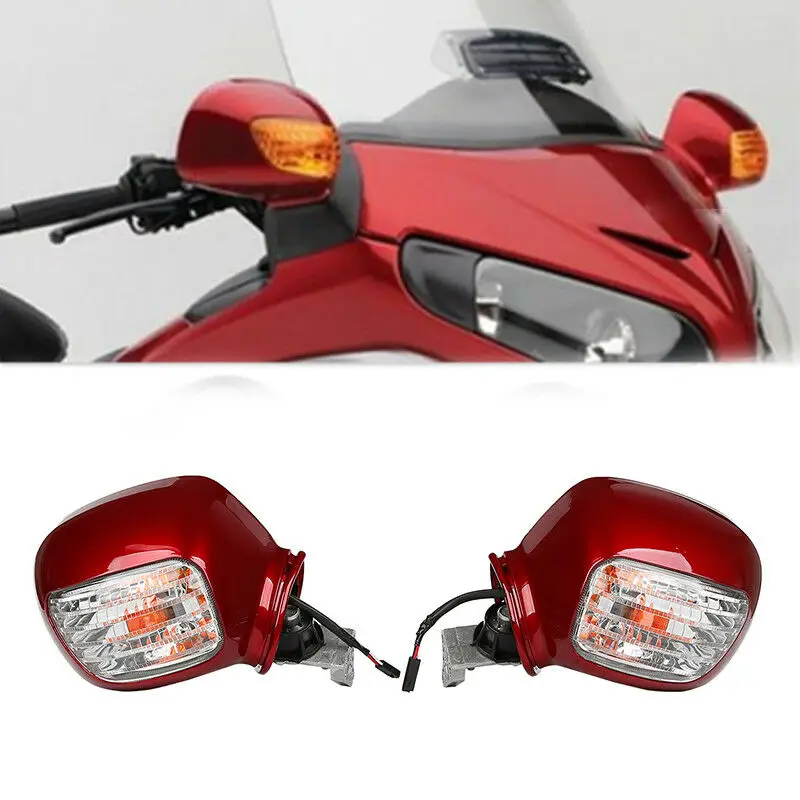 Motorcycle 1 Pair Rear View Mirror W/Turn Signal for Honda Goldwing GL1800 2001-2017 2016 2015 2014 2013 left & right