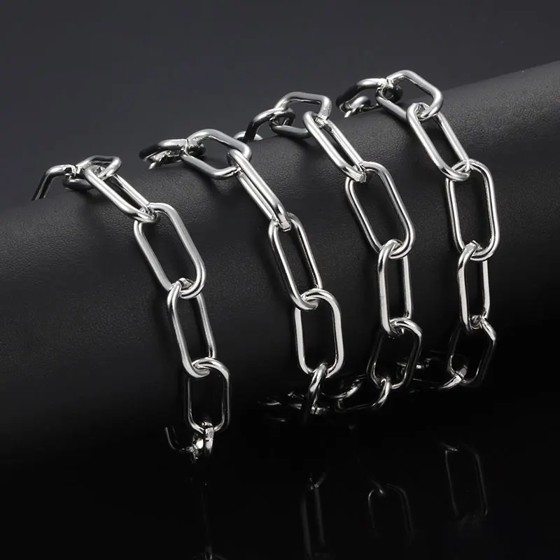 

Stainless Steel Oval Link Bulk Chains Rolo Cable Chain For Jewelry Long Necklace Making Supplies Handmade Diy Bracelet Wholesale