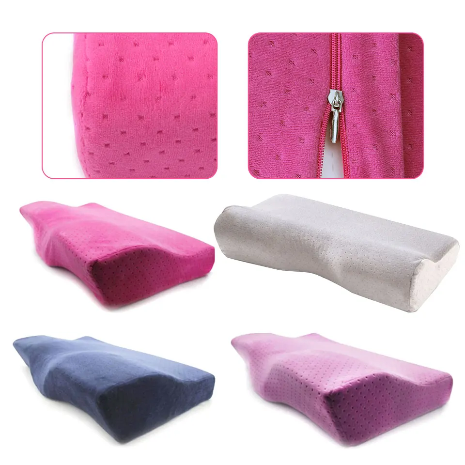 THINKSHOW Grafted Eyelash Pillow Chronic Rebound Relieve Cervical Pillow Shelf Stands Soft Flannel Pillow Salon Makeup Tool