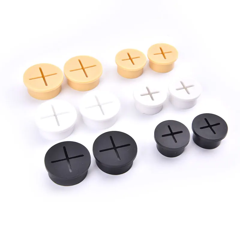 2 pçs cabo de silicone flexível buraco capa cabo de mesa grommet borracha ilhós