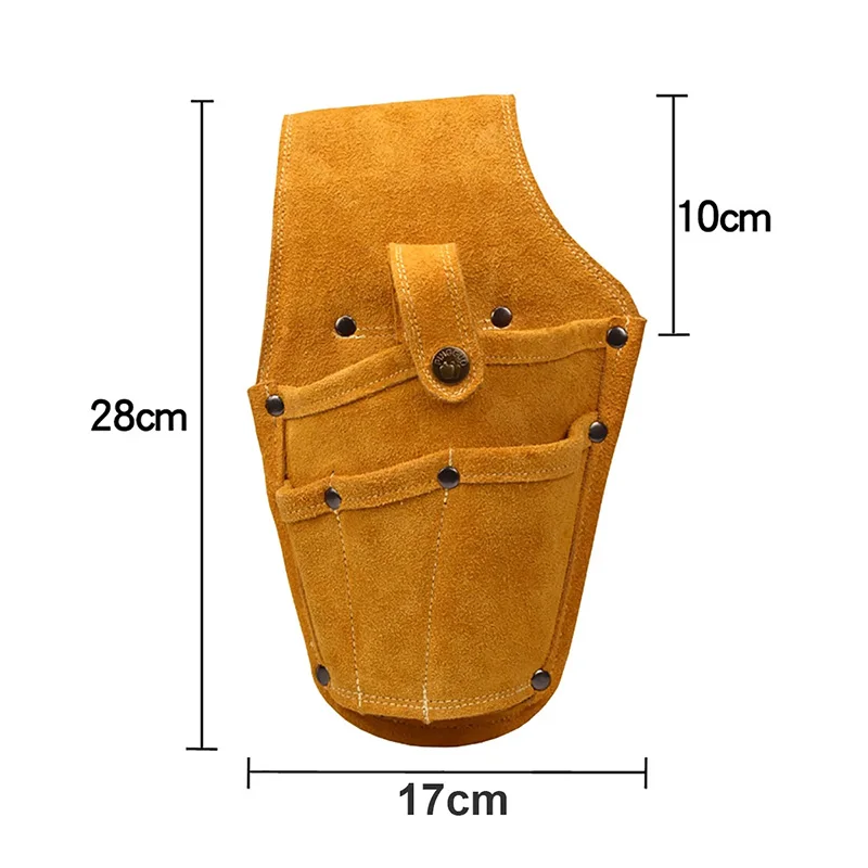 Cowhide Drill Holster Waist Tool Bag Electric Waist Belt Tool Pouch Bag With Belt For Power Drill Electric Screwdriver