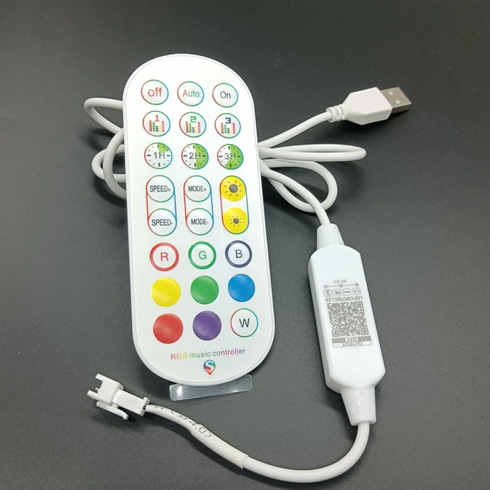 5V 2812 IC Symphony Light With 24-key Bluetooth USB Connector RGB LED MusicController