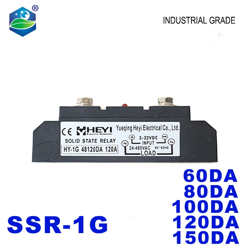 SSR-60DA 80DA 100DA 120DA 150DA 200A 250A 290A 300A400A Solid State Relay Industrial 24-480VAC to 3-32VDC(D2) High Voltage Relay