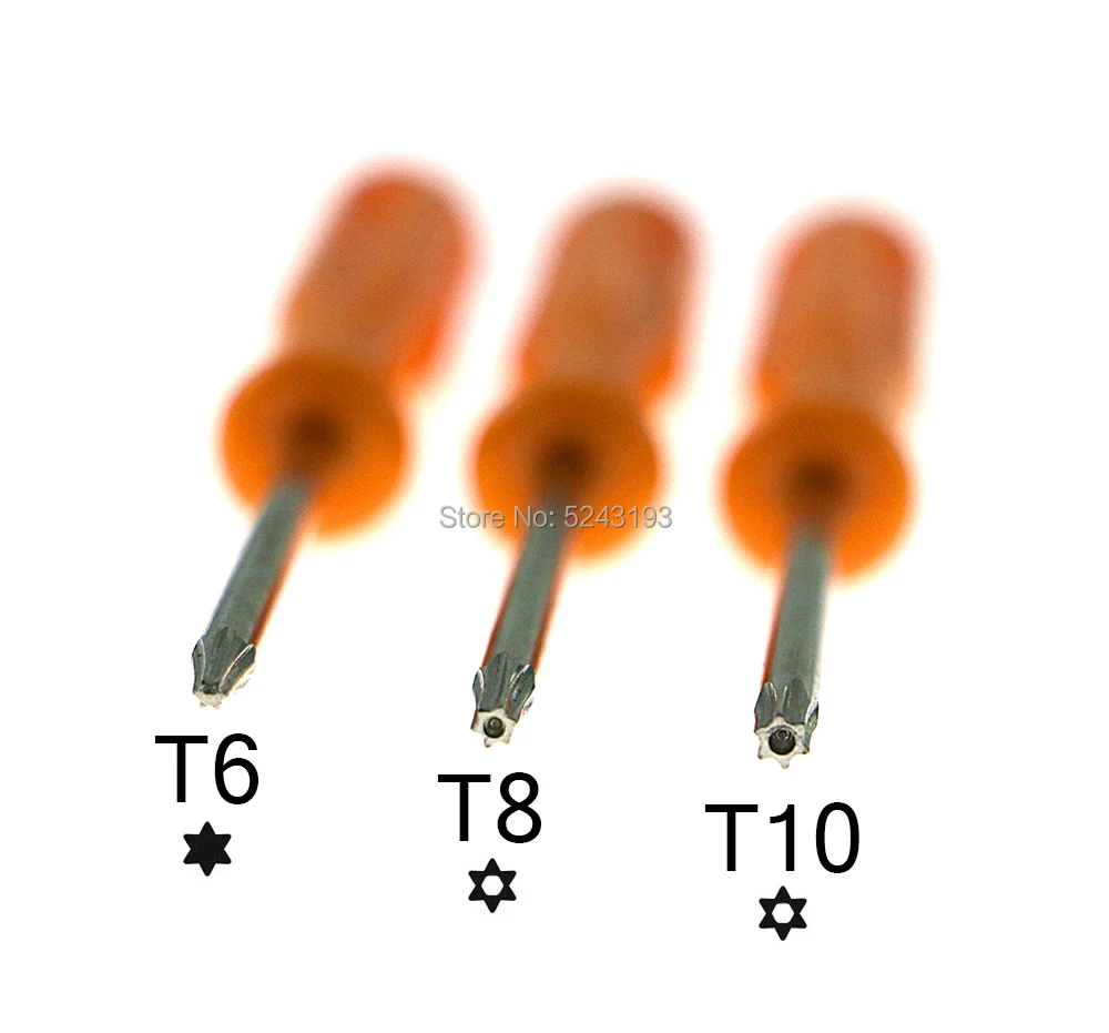 100 STKS Beveiliging Schroevendraaier voor Xbox 360 one/ps4/PS3 Fraudebestendige Gat Repareren Opening Tool Schroevendraaier Torx T6 T8 T10