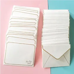 10Pcs Vintage White Bronzing Blank Pearl Paper Envelopes Wedding Party Invitation Envelope Greeting Cards Gift 100mmx80mm