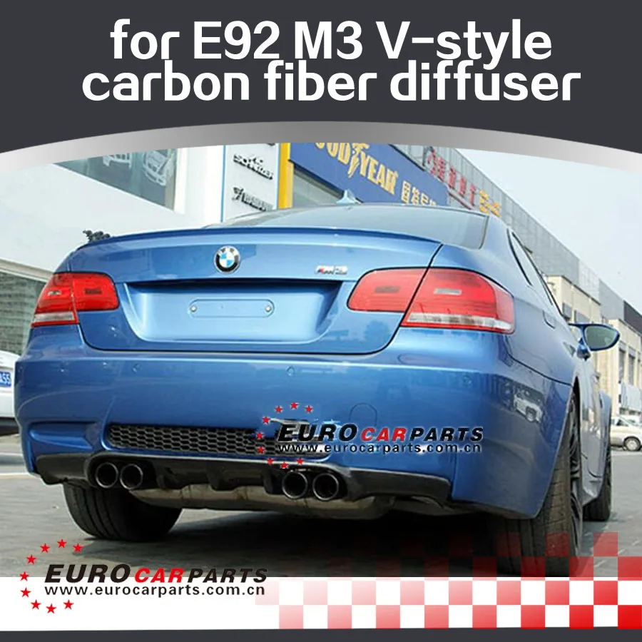 E92 M3 diffuser fit for E92 M3 2006-2011year M3 V-style carbon fiber diffuser for E92 M3 rear diffuser E92 car style carbon part