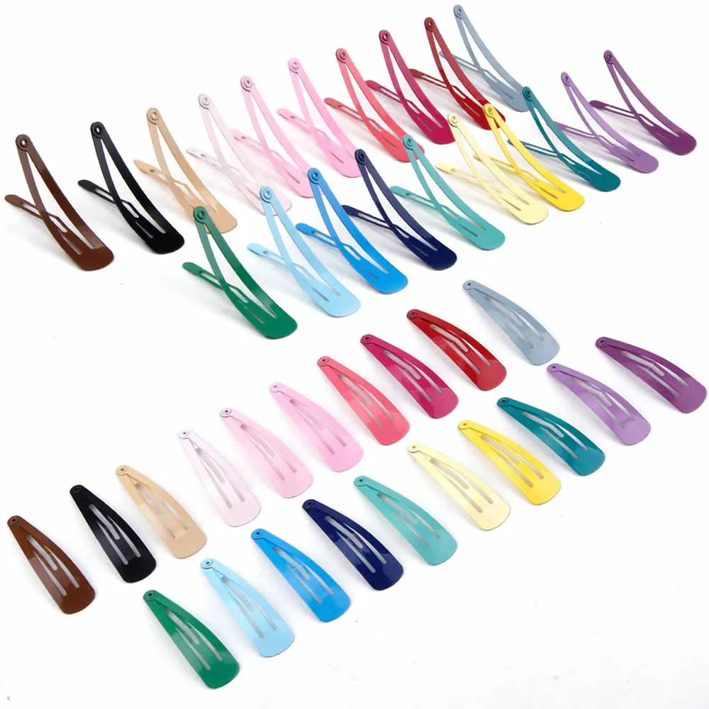 20/40/80/120pcs Hair Clips For The Women Hair Barrettes Pins Metal Hairgrip Colorful Snap 5cm Alligator Hair Clip Accessories