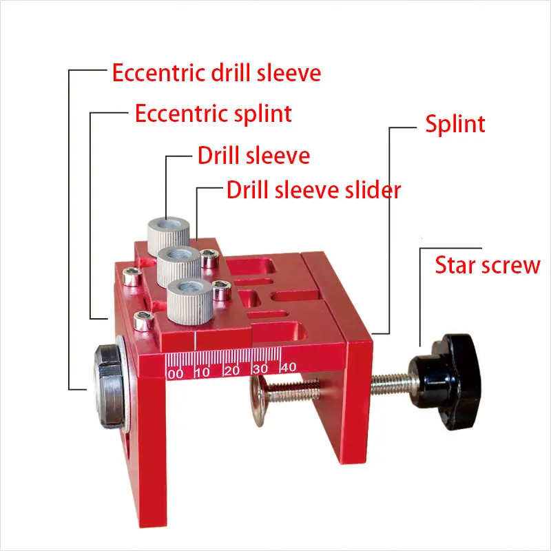 

Three-in-one punch locator round wood tenon puncher plate furniture hole opener woodworking drilling artifact