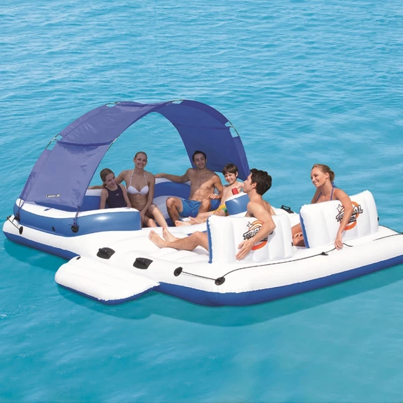 

8 Person Huge Inflatable Hammock Floatings Row Lounge Folding Swimming Bed Portable Beach Summer Swimming Pool Float Party Beach