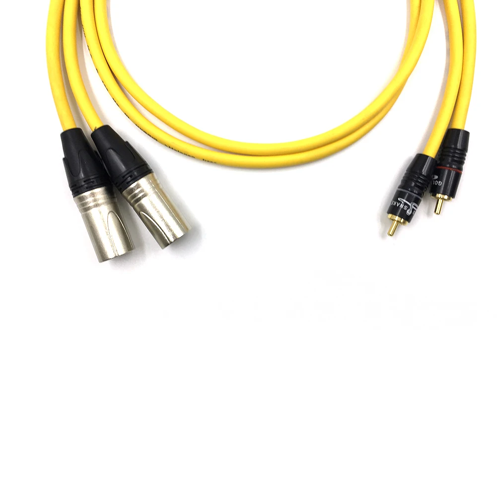 One pair Hi-end 2 RCA Malel to 2 XLR Male Audio Cable High Quality Dual RCA to XLR Cable