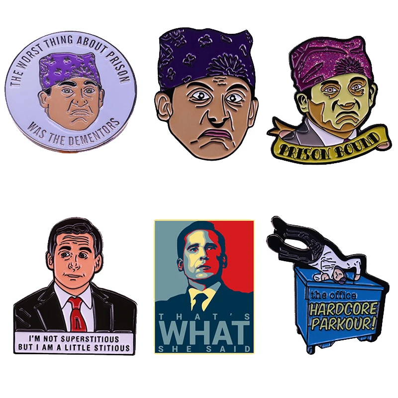 Pins The Dementors Prison Mike Not Superstitious But  That's What She Said Parkour The Office Meme Badge