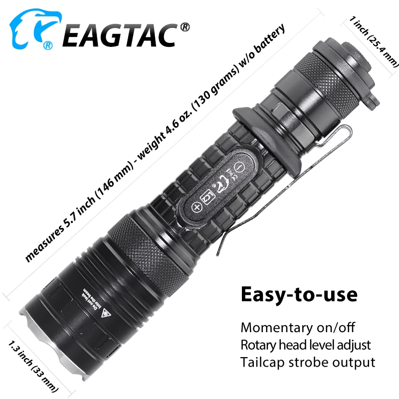 Imagem -03 - Eagtac-lanterna Led Tática T25c2 Pro 2100 Lumens Caça Módulo Substituível ir uv Verde Tocha Vermelha Multi Modo Livre 18650