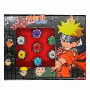 10 PCs/Set Naruto Akatsuki Metallringe Anime Itachi Figur Cosplay Accessoire Action Judenly Legal Boys Kinder 10 Hauptverkäufe Akai Ito Ring - №6