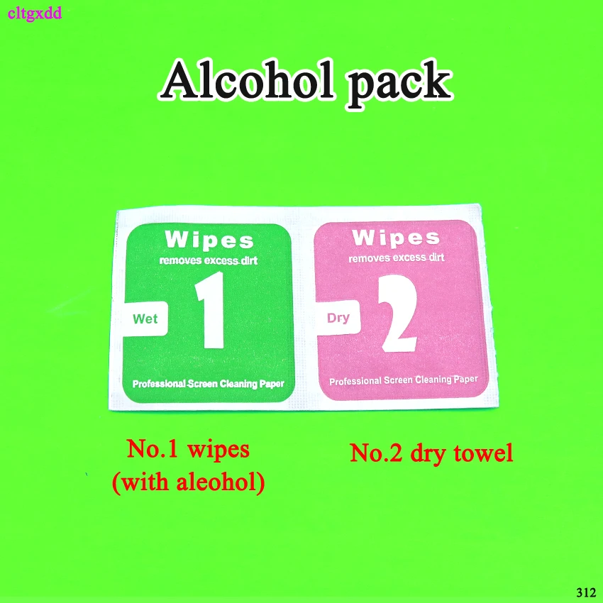 Tempered Glass Camera Lens Phone Screen Dust Removal Dry Wet Cleaning Wipes Paper tools Set alcohol pack for iPhone 5 6 7 8 X