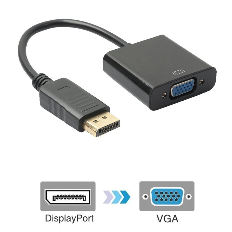 DP DisplayPort to VGA DVI HDMI-Compatible Converter Video Cable Display Port D-Sub Adapter 1080P 720P HDTV Monitor PC