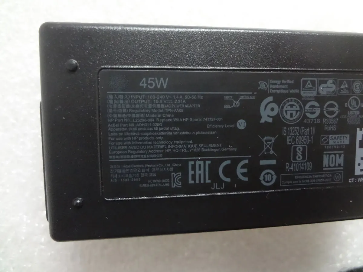 NEUE 19,5 V 2,31 A 45W TPN-AA05 L25296-004 741727-001 Blau Spitze AC Adapter für HP ENVY x360 15-bp107na Laptop Echte Puryuan