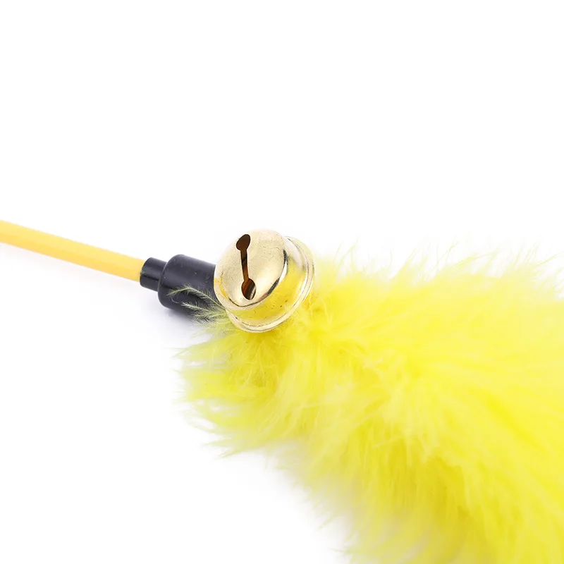 5 stücke Lustige Kätzchen Katze Teaser Interaktive Spielzeug Stange mit Glocke und Feder Spielzeug Für Haustier Katzen Stick Draht Chaser Zauberstab spielzeug Zufällige Farbe – Detail 36
