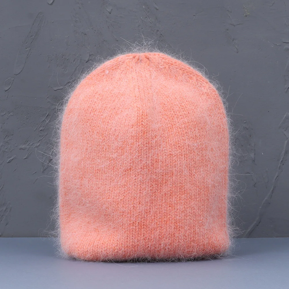 2021 new Rabbit fur fashion winter and Autumn Women New Arrival Popular Ladies Beanie Cap High Quality Fashionable Knitted Hats