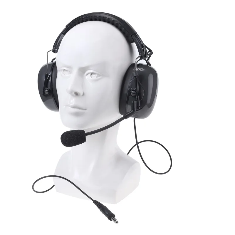 Tactical Headphones Pickup Noise Canceling earmuffs Director headset connect U94 PTT For Walkie talkie Baofeng Kenwood