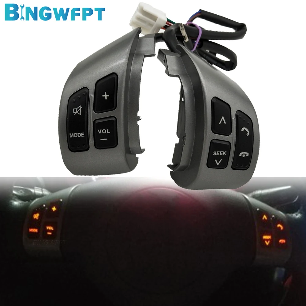 Nowy przełącznik przycisku sterowania multimediów telefonu Bluetooth dla Suzuki SX4 Swift 2006-2013 Przełącznik przycisku kierownicy Głośność audio