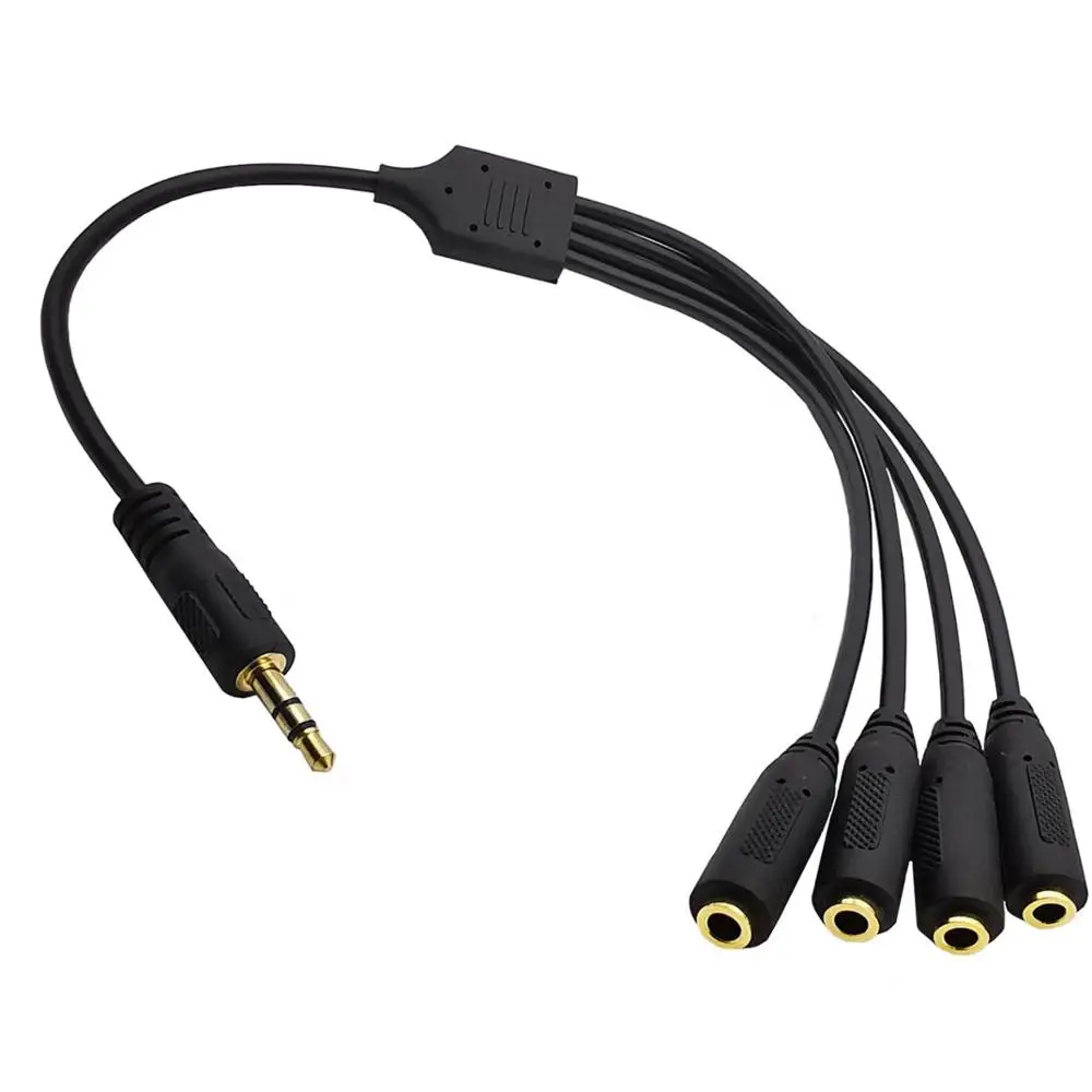 3.5mm 1 To 3 4 5 Splitter Stereo Plug Male to 1/8\