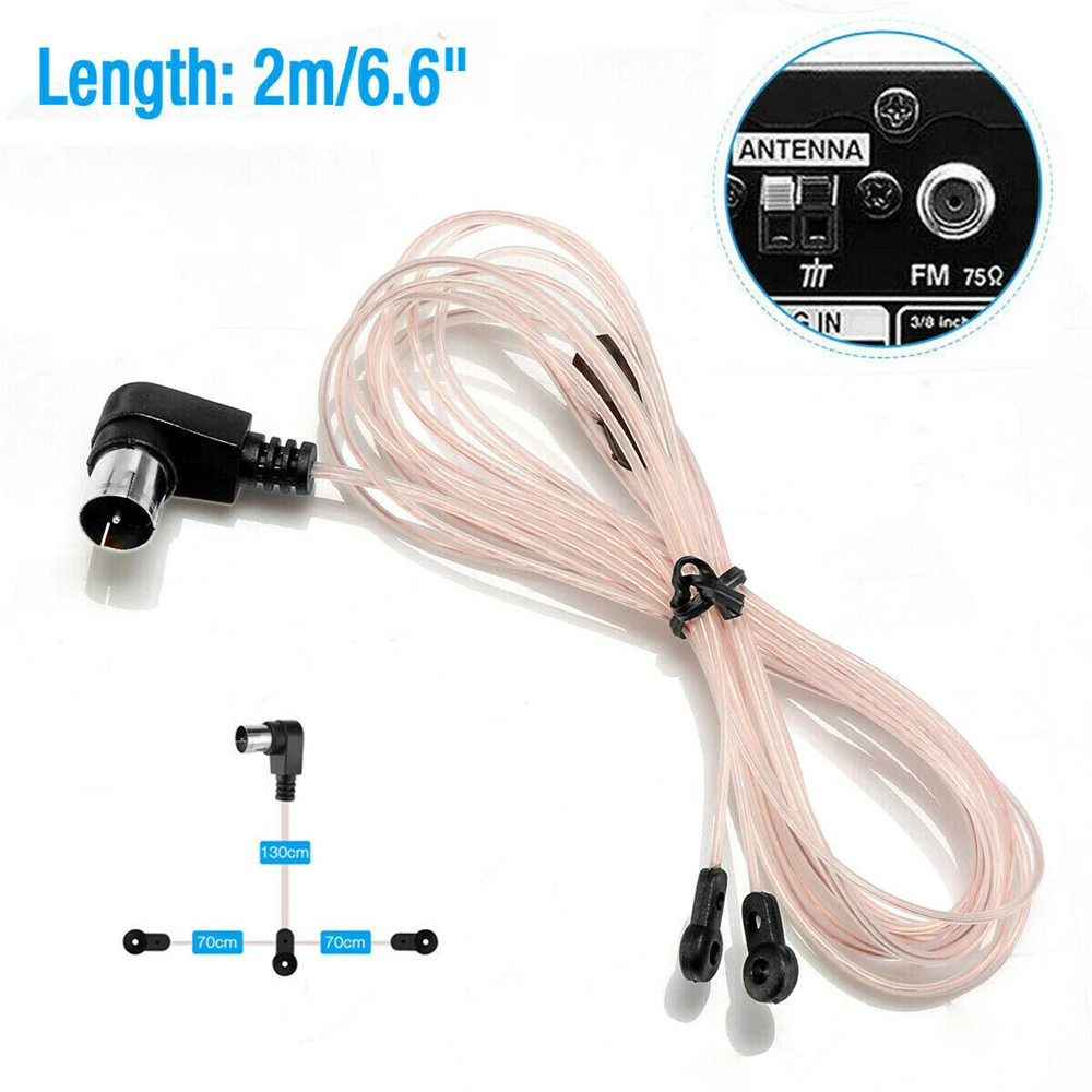 

wholesale FM Antenna 75 Ohm F Type Male Plug for Home Radio Stereo Signal Receiver Aerial TV Female Connector