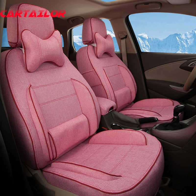 

CARTAILOR Black Seat Covers & Supports for Renault Koleos Cover Seats Car Protector Accessories Set Linen Car Cushions Supports