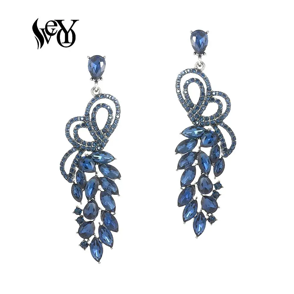 VEYO Crystal Hollow Luxury Drop Earrings Butterfly Party Dangle Earrings for Women Fashion Jewelry New