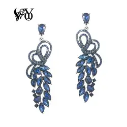 VEYO Crystal Hollow Luxury Drop Earrings Butterfly Party Dangle Earrings for Women Fashion Jewelry New