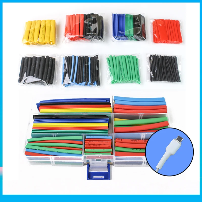 2：1 Thermoresistant Tube Heat Shrink Wrapping Kit Assorted Wire Cable sulation Sleeving 3:1 Thermoresistant Shrinking Tubing