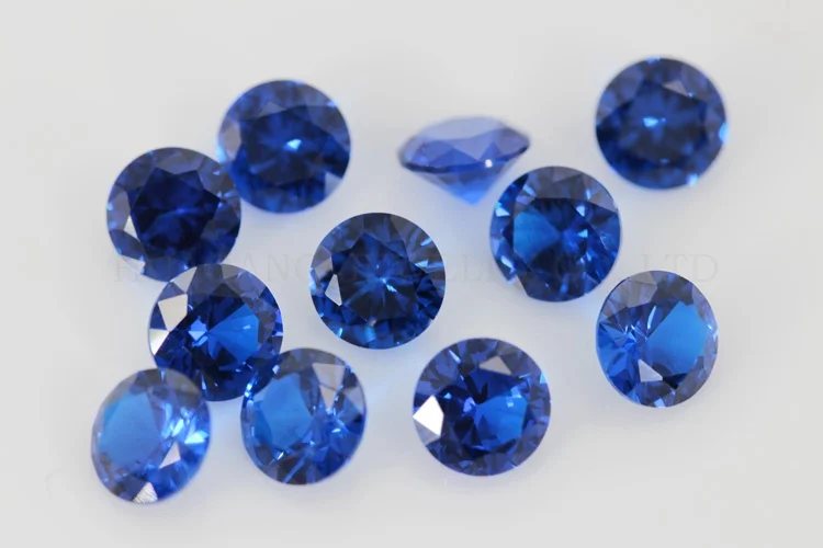 5A Synthetischer Spinell Grün-Blauer Stein Mehrfarbig 2,0~12mm Größe Runder Brillantschliff Für Schmuck – Detail 3