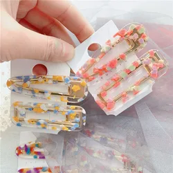 Cute Baby Girls 6pcs/set Candy Hair Clips Barrettes Wholesale Summer Lovely Colorful Acetate Hairpins Duckbill Clip Wholesale