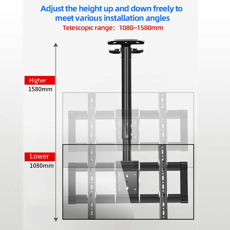 Ceiling TV Mount Height 3 m For 39
