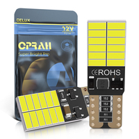 Oprah T10 W5W Car LED Lights 4014*24SMD Canbus For Car Interior Bulb License Plate Lamp White Amber Ice Blue Red 6000K 12V Diode