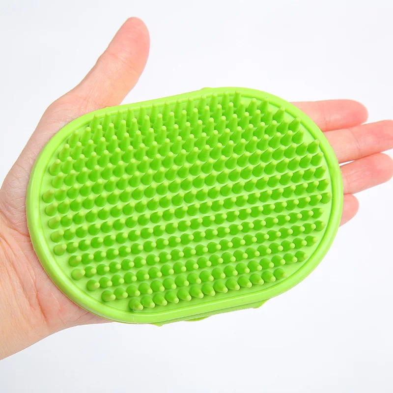 1Pc Pet Dog Cat Bath Brush Comb Rubber Glove Hair Fur Grooming Massaging Dog Cleaning Gloves Silicone Bath Brush Dog Supplies