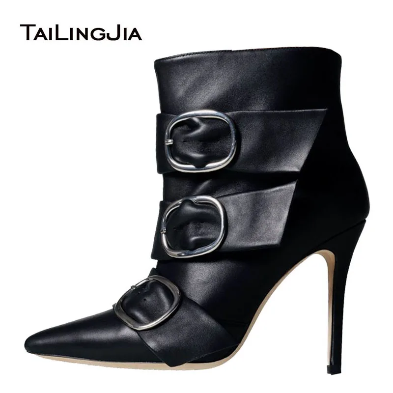 

Tailingjia Fashion Ladies Autumn Shoes Large Size Female Heeled Pointed Toe High Heel Booties 2020 Women Black Ankle Boots