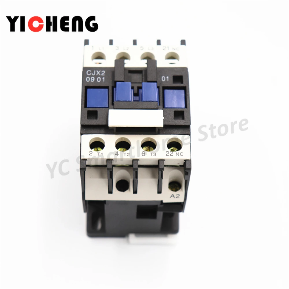 AC contactor  9A 3P+1NO/1NC Rail installation lc1d  CJX2- 0910  1 normally open contact / CJX2- 0901 1 normally closed contact