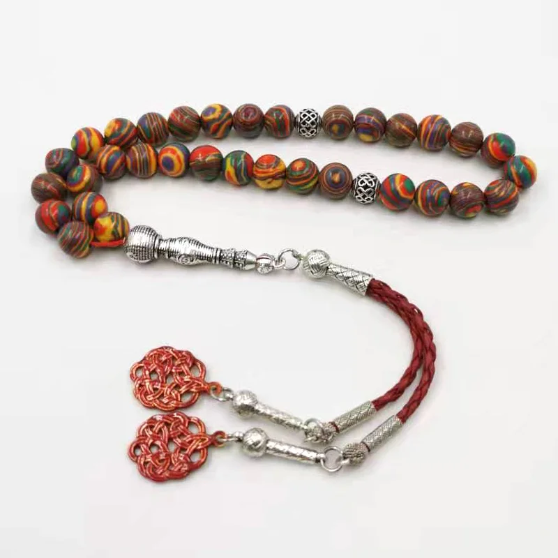 Red Malachite tasbih 33prayer beads Special Rosary Muslim Accessories Eid Ramafan gfit high quality jewelry bracelet Misbaha