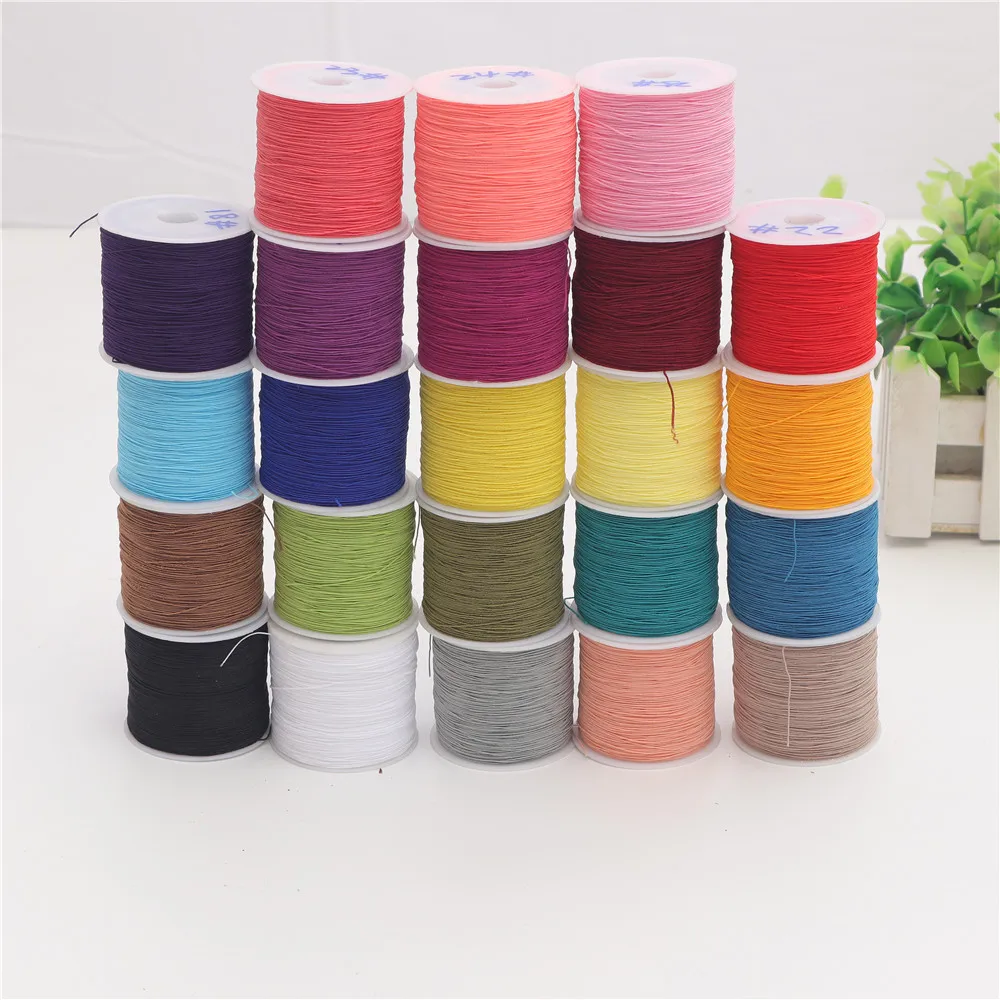 Elastic Stitch Cord 500meters/lot 23 Colors 0.5mm Kniting Rope Garment Accessories Thread Craft Diy Materials String DS236