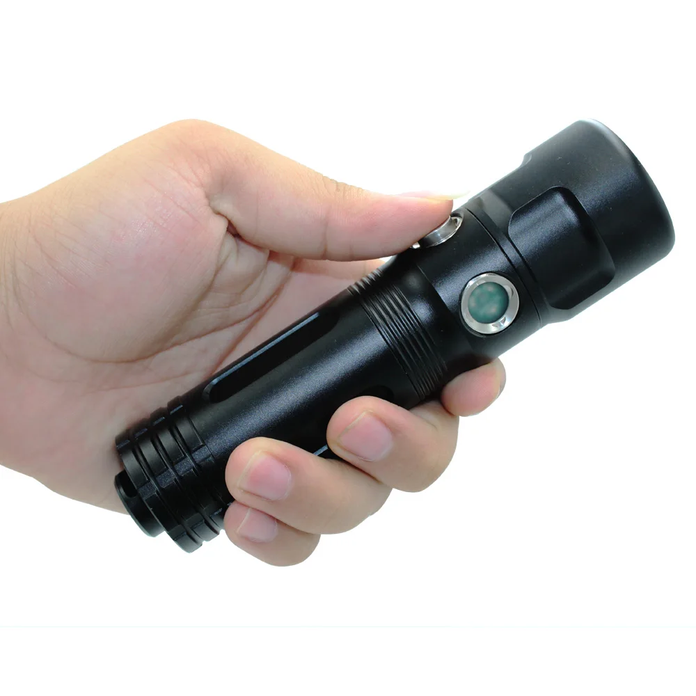 Uranusfire Scuba Diving Flashlight LED Waterproof  V6 2000 lumens Powerful Portable tactical lights 18650 26650 dive torch