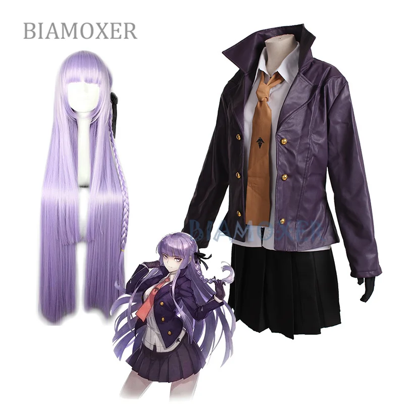 Danganronpa Dangan-Ronpa Kyoko Kirigiri Cosplay Costume Dress Set With Gloves