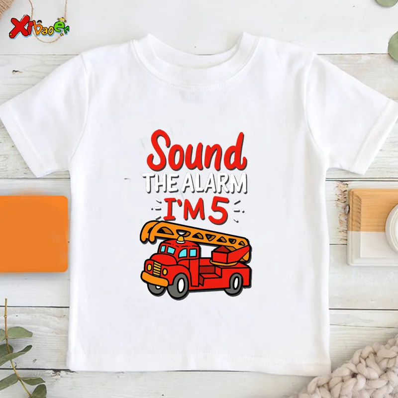 

Kids Comic Birthday Number Cartoon T Shirt Children Happy Birthday Comic Present Short Sleeve T-shirt Boy&Girl Animal Funny Gift