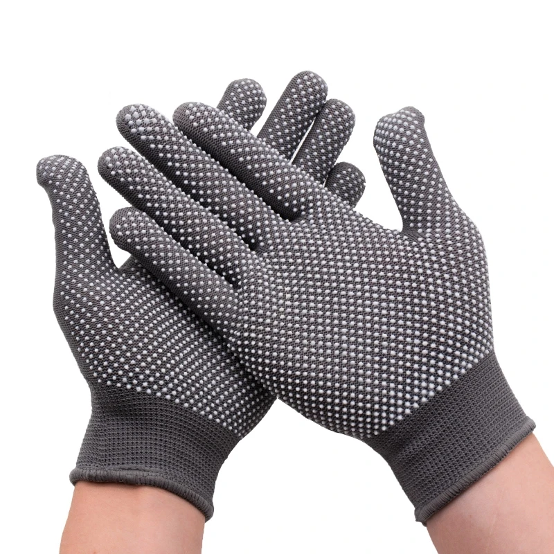 Thin Non Slip Gloves Nylon Beaded Wearable Breathable Dust Proof for Home Garden Outdoor Drive Fishing Work