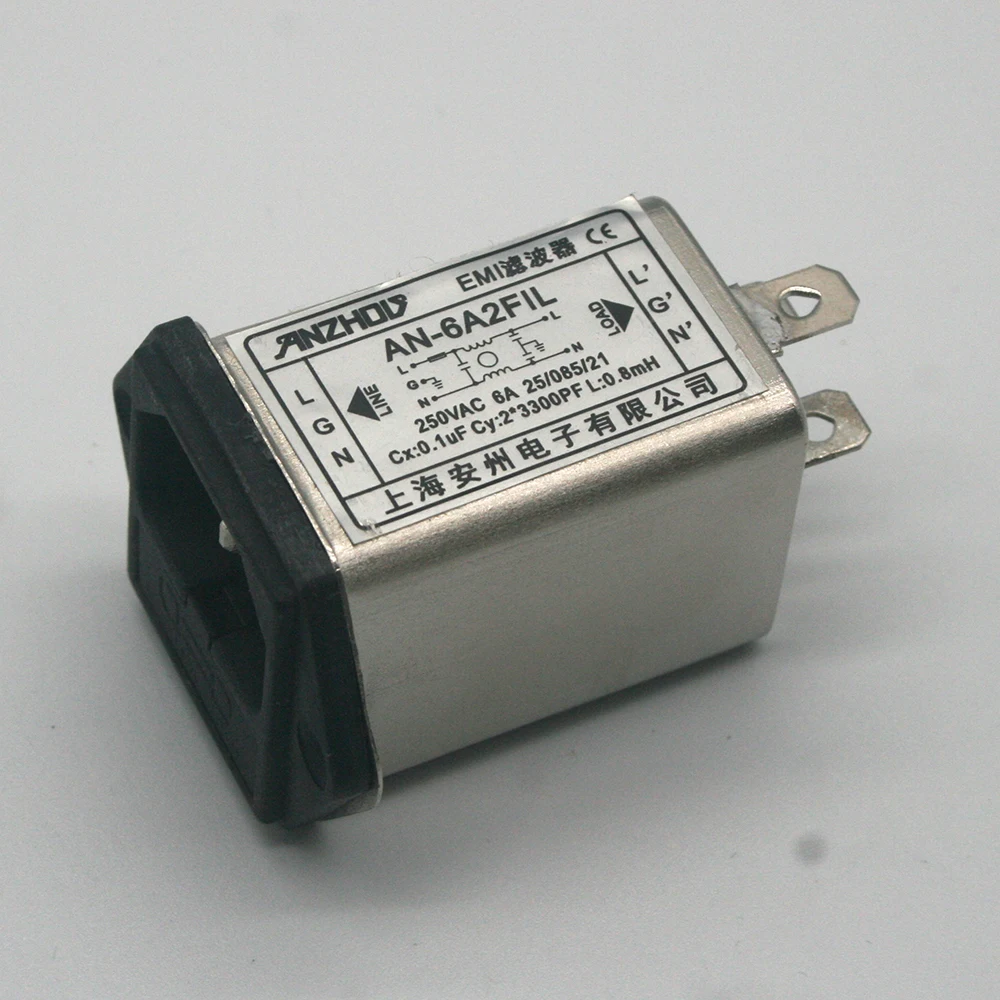 Силовой фильтр IEC320 AN-3/6/10A2FIL EMI, однофазный разъем, линейный Кондиционер AC 115/250 В MAR18, Прямая поставка