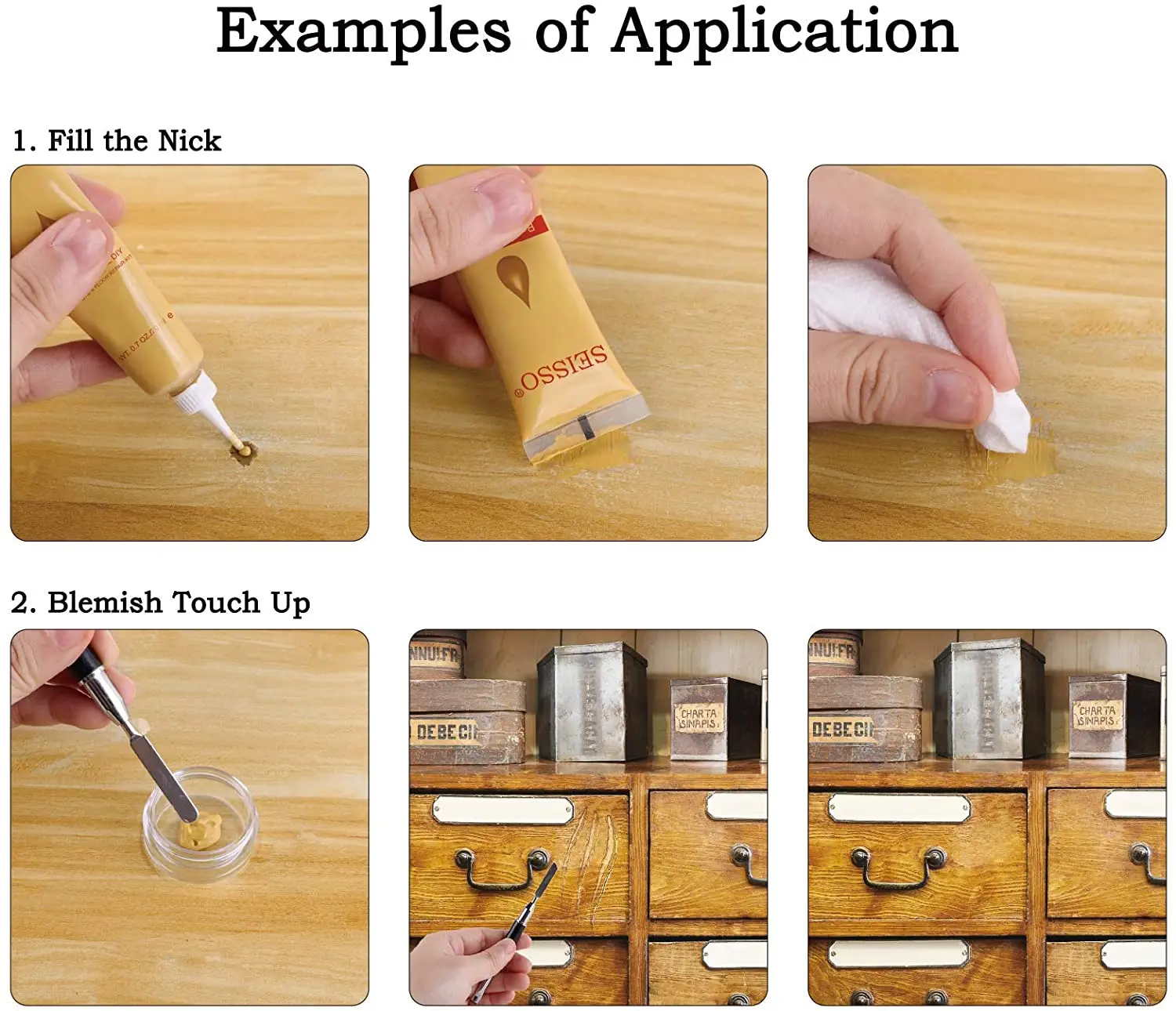 Furniture Scratch Repair Wood Filler Repair Paste 24 Colors Surface Scratch Restore Stain for Wooden Floor Table Door Cabinet