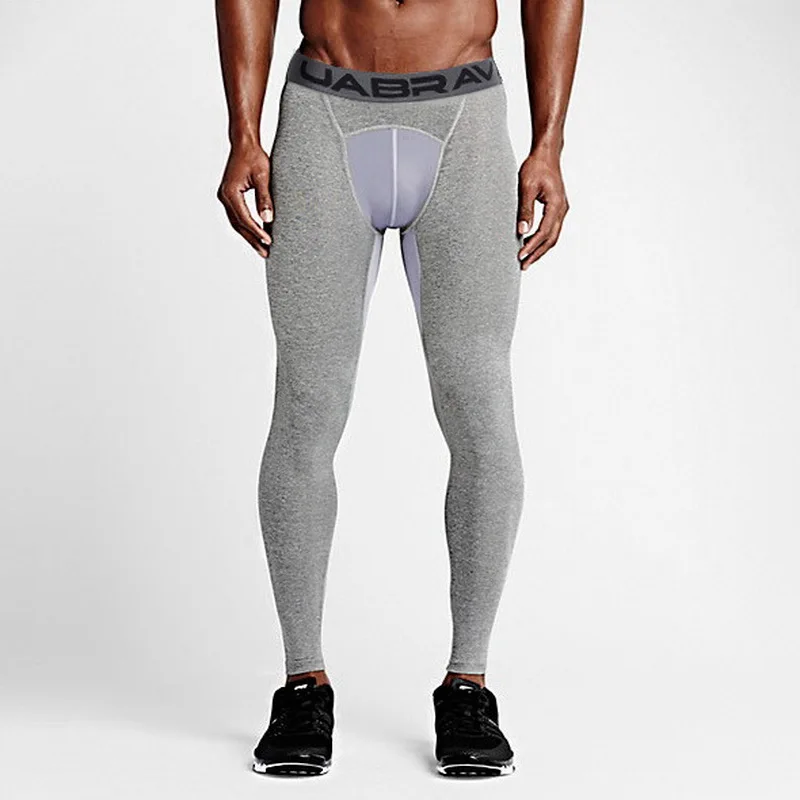 Pantaloni sportivi da uomo pantaloni da corsa elastici compressione palestra calzamaglia Fitness Leggings da allenamento per esercizi sudore