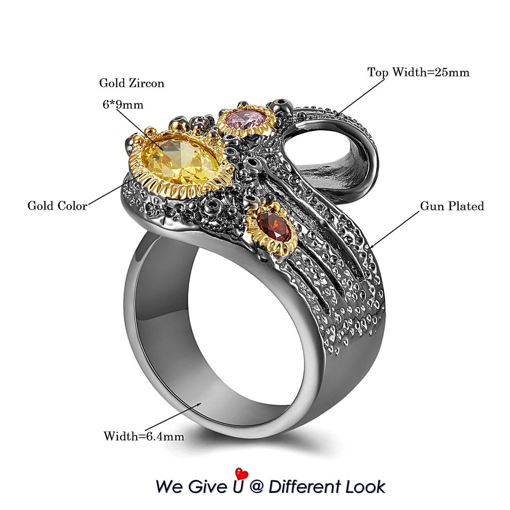 DreamCarnival1989 Give U @ Different Look Women Rings Twisted Ribbon Design Unique Quality Chic CZ Fashion Jewelry 2019 WA11753