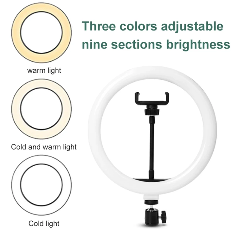 Dimmable LED Selfie Ring Fill Light Phone Camera Led Ring Lamp With Tripod For Makeup Video Live Aro De Luz Para Hacer Tik Tok